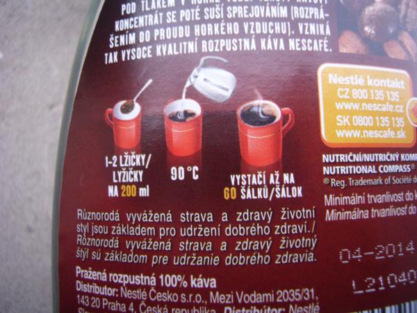 příprava Nescafé Classic